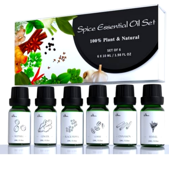 100% Pure Essential Oils Fall Spice Scented Oil 6x10ml for Home Aromatherapy - Picture 1 of 2